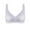 Purple, variant on No Show Bras for Women Push up No Underwire Bra Feature V-Neck Balconette Bra Style W-513 Hook and Eye Closure Sport Bras Plus Size Purple M