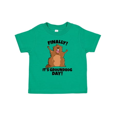 

Inktastic Finally It s Groundhog Day Gift Toddler Boy or Toddler Girl T-Shirt