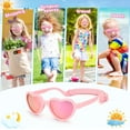 thumbnail image 4 of 2 Pack Kids Sunglasses Age 0-3 Years, UV Protection Polarized Baby Sunglasses with Adjustable Strap Flexible Sunglasses for Infant Toddler Baby Girls Boys Age 0-36 Months, 4 of 7
