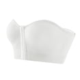 thumbnail image 4 of SXCXLSA Women Plus Size Strapless Bra Front Closure Wire Free Supportive Bandeau Bra for Everyday Comfort and Casual Wear White XXXL, 4 of 7