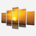 thumbnail image 2 of Yellow Sunset and Brown Ocean - Seashore Canvas Art Print, 2 of 3