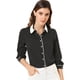 thumbnail image 1 of Blusa De Manga Larga Con Cuello Peter Pan Para Mujer Negro XS, 1 of 6