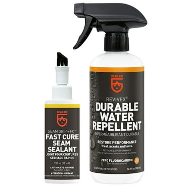 GEAR AID 2pk Tent Waterproofing Spray and Sealer for Nylon Tents, Fast Cure Kit