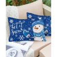 thumbnail image 6 of Winter Snowflake Snowman Standard Size Pillow Cover, Pillowcase Protectors with Zipper, Breathable Decorative Throw Pillow Case Cover, Pillow Shams for Couch Sofa 20x26Inch, 6 of 7