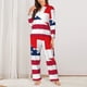 thumbnail image 2 of Balery USA Switzerland Conjunto de Pijama con Estampado para Mujer, Conjunto de Dos Piezas con Manga Larga, Ropa de Dormir Suave con Bolsillos, Pijamas Cómodos-Small, 2 of 7