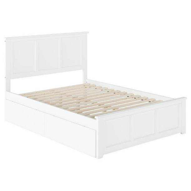 Leo Lacey Urban Traditional Hardwood, Storage Platform Bed Full White