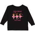 thumbnail image 3 of Inktastic Life's Better in a Tutu Ks Girls Long Sleeve Toddler T-Shirt, 3 of 5