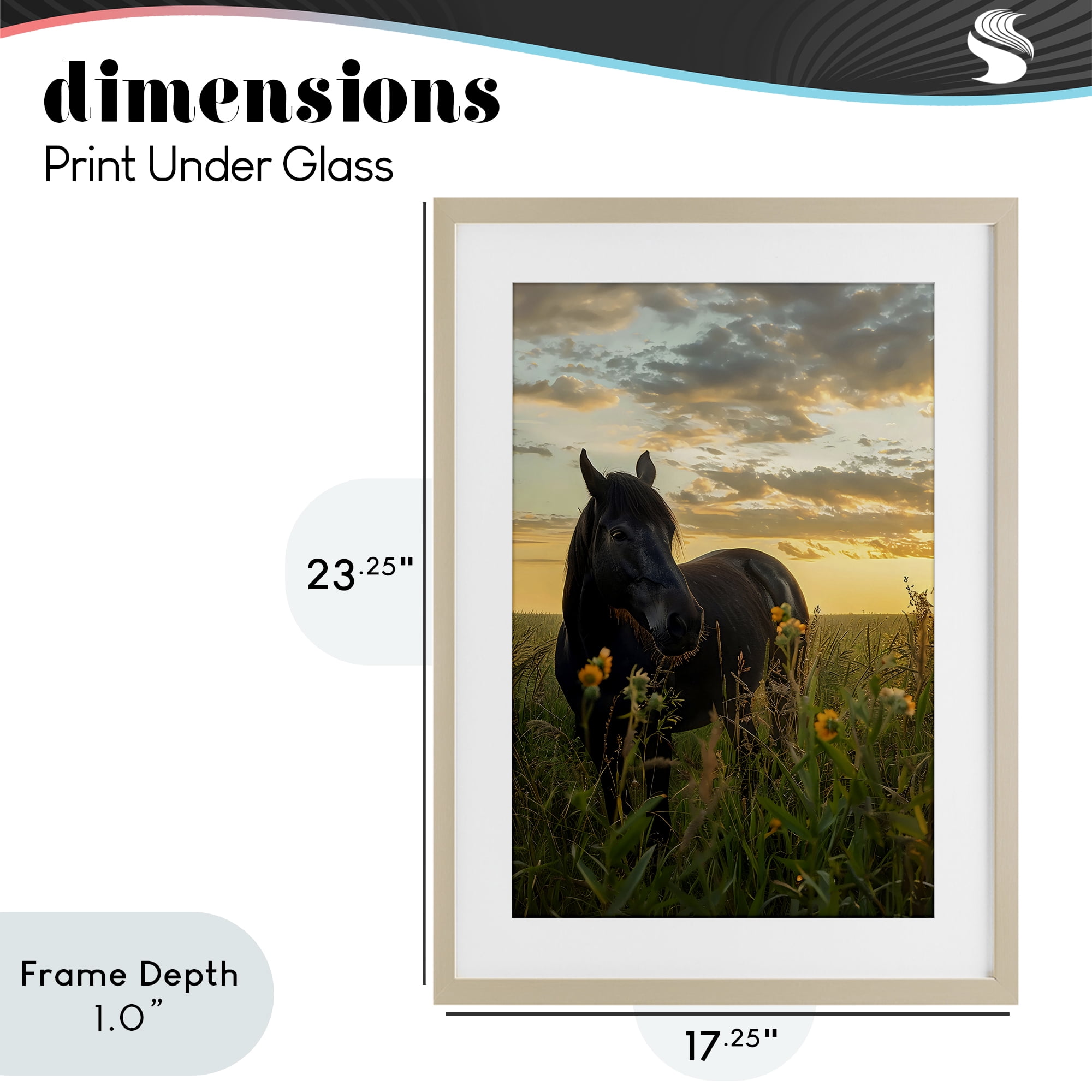 Stupell Industries Standing In Field Of Flowers Birch Framed Print Under Glass, design by Creative Studio