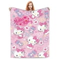 thumbnail image 6 of Hello Kitty Fleece Blanket Super Soft Cozy Throw Blanket 50"X40", Lightweight Fuzzy Comfy Flannel Blanket Warm Plush Throw Blankets For Couch, Sofa, Bed, 6 of 7