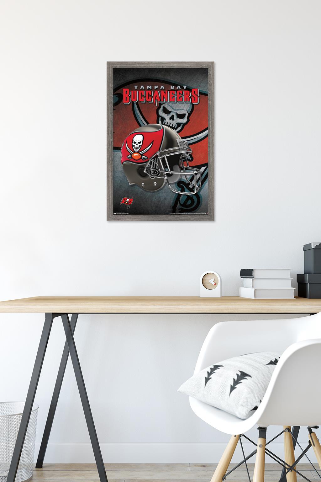 NFL Tampa Bay Buccaneers - Helmet 16 Wall Poster, 14.725" x 22.375", Framed