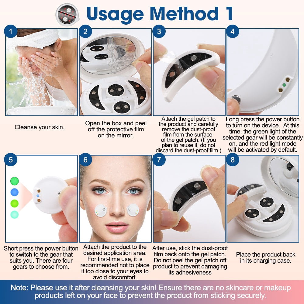 Multifunctional Eye Massager, Red Light Eye Massager Gel Paste, Relieve Eye Fatigue | Reduce Dark Circles/Eye Wrinkle | for Daily Eye Care Tool