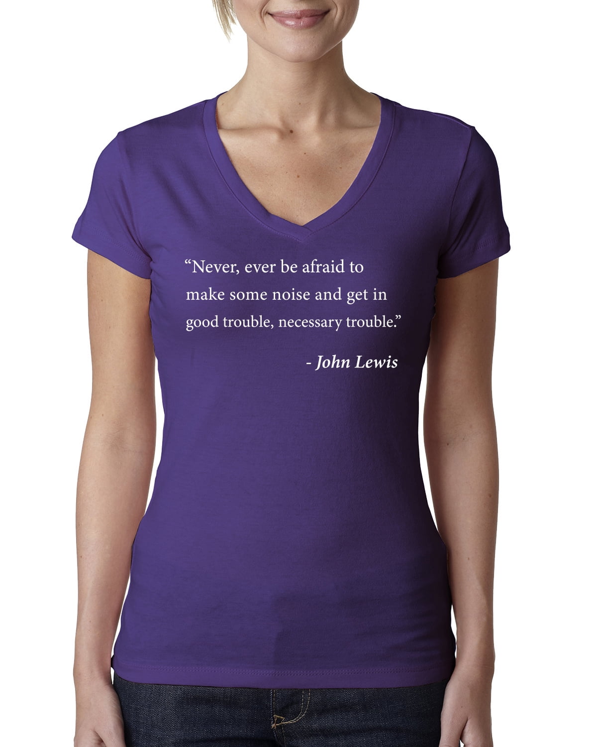 Womens Political Slim Fit Junior V-Neck 