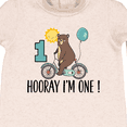 thumbnail image 3 of Inktastic 1st Birthday Bear on Bicycle 1 Year Old Baby Fleece Romper, 3 of 4