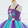 thumbnail image 6 of Little Girls' Dresses Sequin With Headpiece Kids Birthday Dress for Girls Size 8-9T,Green, 6 of 8