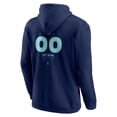 thumbnail image 3 of Men's Deep Sea Blue Seattle Kraken Personalized Name & Number Midfielder Pullover Hoodie, 3 of 3