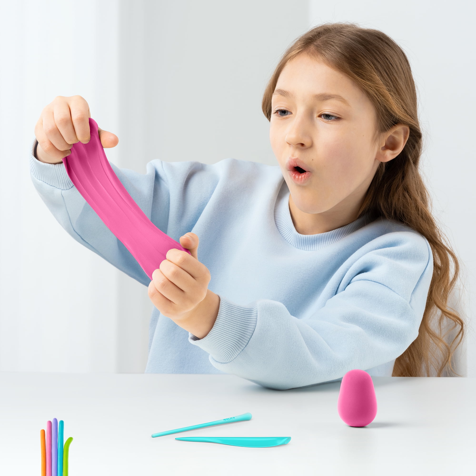 Hey Clay Ocean Creatures, Air Dry Clay Kit with Interactive App for Kids & Tweens