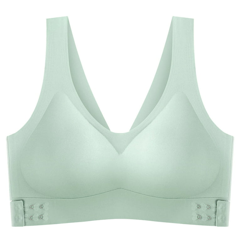 CAICJ98 Plus Size Lingerie Womens Sports Bra No Wire Comfort Sleep Bra Plus  Size Workout Activity Bras With Non Removable Pads Shaping Bra Mint  Green,XL 