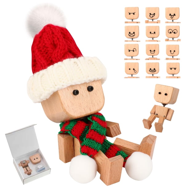 Figura de Madera Movible YOUSHEME con 12 Caras Magnéticas