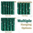 thumbnail image 5 of CURTAINKING Christmas Velvet Blackout Curtains 84 inches Length Rod Pocket Window Curtains Holiday Decor for Bedroom Living Room Silver Foil on Green, 5 of 8