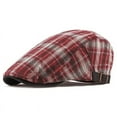 thumbnail image 5 of SikaFu Summer Fashion Plaid Newsboy Caps Men Cotton Flat Peaked Cap Women Painter Beret Hats 07, 5 of 6