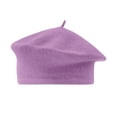 thumbnail image 2 of Pxiakgy Berets for Women 2025 Trendyladies Solid Color Imitation Wool Beret Bud Hat Painter Hat Purple One Size, 2 of 3