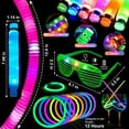 thumbnail image 6 of Light Up Toys Glow Party Supplies - 65 Pack LED New Year Birthday Party Favors Stuffers Accessories for Kids Adults, 5 Light Up Glasses 10 Bracelets 5 Flashing Headbands 5 Necklaces 40 Finger Lights, 6 of 13
