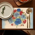 thumbnail image 6 of Linen Placemats Set Of 4 11.8x17.7 Inch,Pioneer Colorful Flowers Fabric Table Mats,Resistant Washable Wipeable Table Mat for Party Kitchen Dining Home Decor, 6 of 6