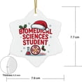 thumbnail image 3 of Biomedical Sciences Student Ornament, Christmas Ornament 2025, Personalized Gift for Biomedical Sciences Student Class Ceramic Snowflake Ornament Keepsake for Him or Her 211or7, 3 of 5