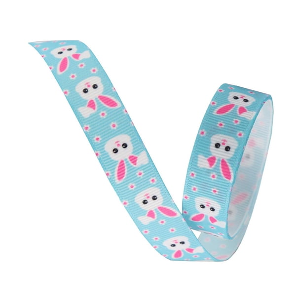 Cinta de Pascua Regalo de Pascua de Primavera Cinta de Envoltura Decorativa de poliéster Cinta de Tela para Manualidades de Bricolaje, decoración del de Pascua 45m mayimx Cinta de Pascua