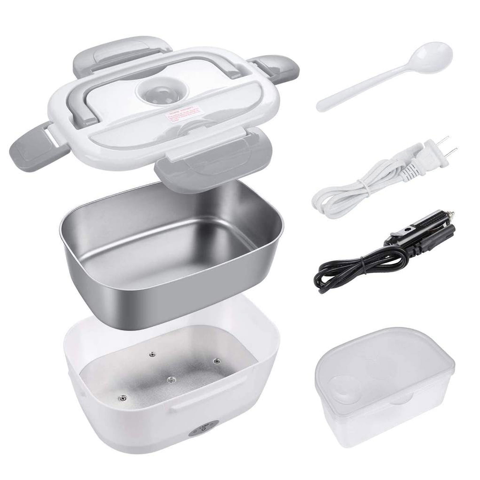 Heated Lunch Box, FAV Electric Portable Food Warmer 1.5L Stainless Steel for Car Adults, Pink