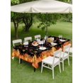 thumbnail image 3 of Outdoor Tablecloth with Umbrella Hole and Zipper, Orange Fall Rectangle Table Cloth 54x80 Inch Waterproof Tablecloth, Black Maple Leaf Pumpkins Thanksgiving Picnic Table Cover for Patio Camping, 3 of 7