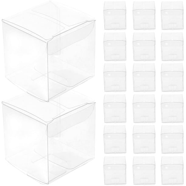 KAKOWELY 20 cajas transparentes para dulces, regalos y recuerdos de boda.