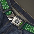thumbnail image 2 of Buckle-Down Belt, Seatbelt Buckle Belt, St Pats Drinking Team Shamrocks Black Green White, 30 to 44 Inches, 2 of 9