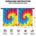 thumbnail image 2 of Blackout Kids Curtains,Colorful Rainbow Tie Dye Spiral Pattern Childrens Insulated Curtains Set Of 2,Bedroom Essentials,Toddler Room Decor 52"x63", 2 of 5