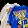 thumbnail image 2 of Disney moda dibujos animados lindo Toy Story Buzz Lightyear estampado de manga corta mujer Harajuku suelta fondo camiseta top Y2kNegroXXXL Y LA HISTORIA DEL JUGUETE Deng Xun unisex, 2 of 2