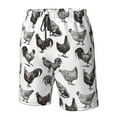 thumbnail image 6 of Uemuo Funny Chicken Pattern Men's Swim Trunks Hawaiian Beach Bathing Suit Swimsuits Beach Quick-Dry Shorts with Pockets-Medium, 6 of 9