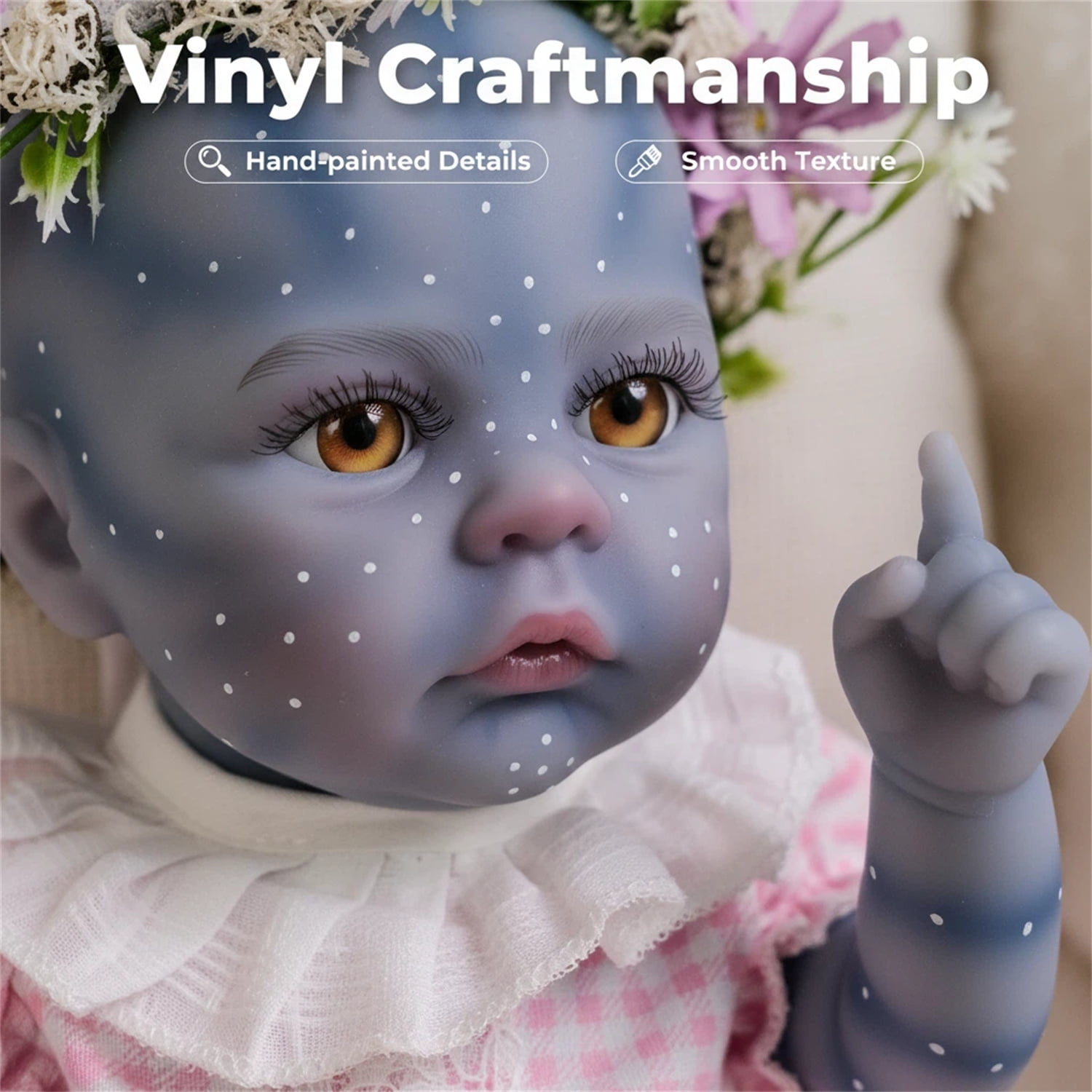 12 inch Lifelike Fairy Doll Elf Baby Doll, Hand made Reborn Doll Meadow In Alien Design Soft Touch Small Mini Doll Cute Handy Doll For Collection, Gift Toy For Birthday Christmas New Year