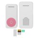 thumbnail image 1 of Timbre inalámbrico Volumen de 5 niveles 200 metros Kit de timbre inalámbrico para el hogar de largo alcance Enchufe estadounidense AC100‑240V Rosa, 1 of 14