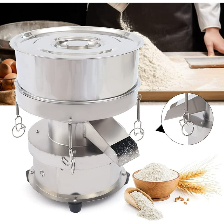Miumaeov Automatic Vibrating Sifter with Pure Copper Motor, Stainless  Electric Vibrating Sifter Flour Sifter, 110V 50W Sifter Shaker Machine,  Automatic Sifter Shaker Machine (12 Mesh + 80 Mesh) 