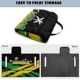 thumbnail image 5 of COEQINE Fold-and-Carry Golf Cart Seat Cover, Bag-Style Handle for Easy Carry, Universal Fit Quilted Padding, 4 Pockets, Fits for EZGO Yamaha Club Car, Jamaican Flag Palm Tree, 5 of 8