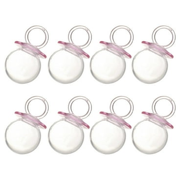 Huaq 12pcs Transparent Pacifier Candy Boxes Creative Candy Gift Boxes for Baby Shower (Pink)