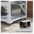 thumbnail image 5 of Catio Outdoor Cat Enclosure - Wheeled Cat House with Hammock, Fir Wood, Gray, 5 of 9
