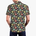 thumbnail image 4 of Balery Daisies Flowers Printed Men’s Short Sleeve Polo Shirt, Midweight Men's Shirt,Golf Polo shirts -XX-Large, 4 of 9