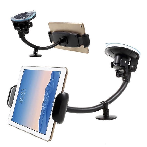 Rotating gooseneck suction cup tablet holder for iPad Air 2 and other 7-15 inch tablets