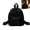 Black, variant on Soft Teddy Fleece School Backpack, Cozy Plush Backpack for School, Cute Lightweight Student Bookbag for Daily Campus Use