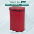 thumbnail image 7 of 13-Gallon Kitchen Trash Can Red Stainless Steel Garbage Can Automatic Touch Free Garbage Bin Motion Sensor Trash Can with Lid Metal Waste Bin for Living Room, Kitchen, Bathroom, Office, 7 of 7