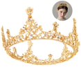thumbnail image 2 of Princess Tiara Dainty Elegant: Flower Rhinestone Wedding Tiara Bride Party Crown, 2 of 10
