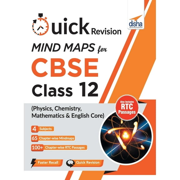 Quick Revision MINDMAPS for CBSE Class 12 Physics Chemistry Mathematics & English Core, (Paperback)