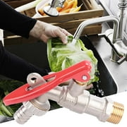 FitBest Brass 1/2 Thread Water Tap Lockable Faucet Home Outdoor Garden Tool