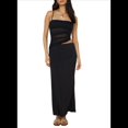 thumbnail image 2 of Conjunto de Dos Piezas para Mujer: Conjunto de Vacaciones de Verano, Sin Mangas, de Asimétrica, Top Corto y Faldas Largas. Negro M, 2 of 7